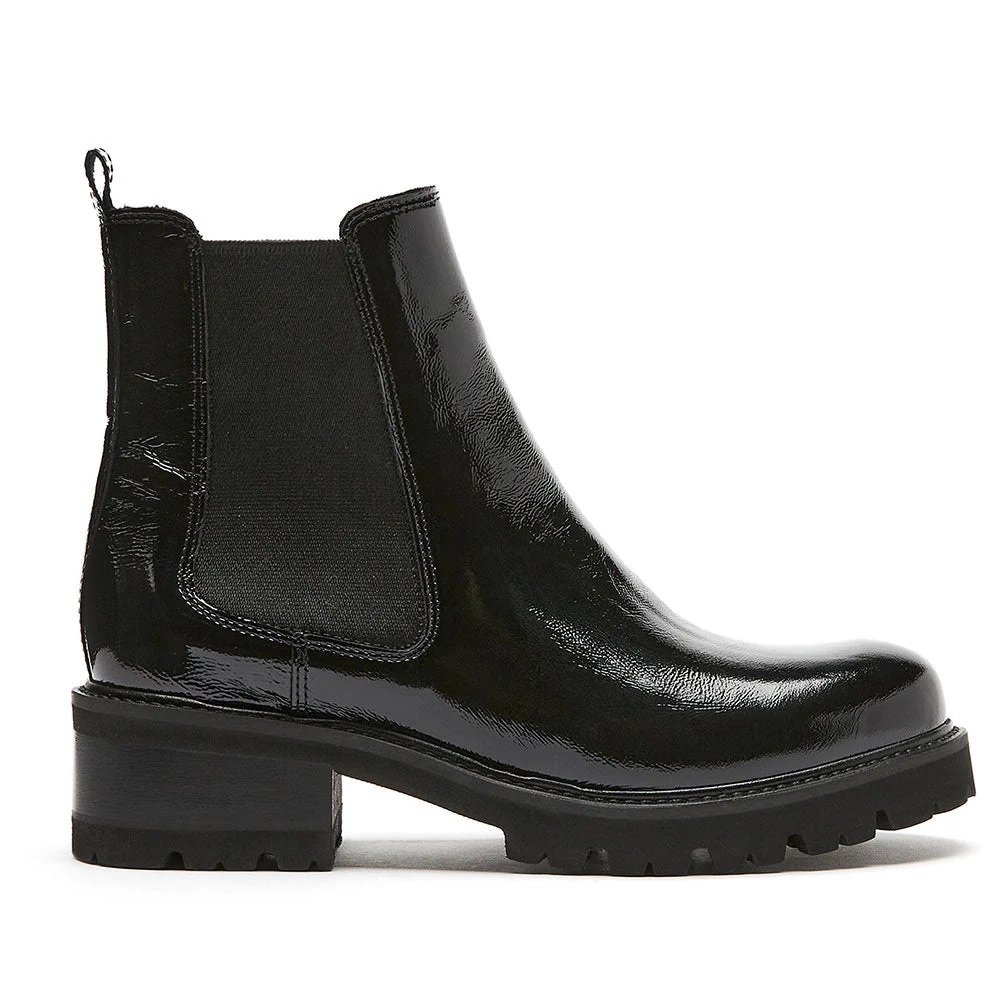 C La CANADIENNE Patent Leather Black  Boots, Size 9 - Picture 2 of 14